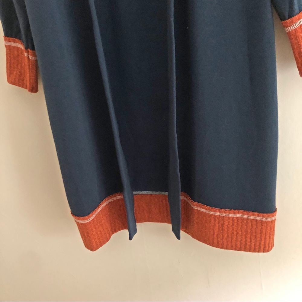 FREE AS A BIRD navy color block duster cardigan - Picture 6 of 12